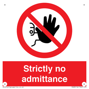 strictly no admittance